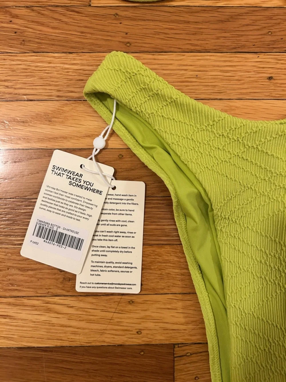 NWT Monday Swimwear Chartreuse- Cala Roja Top (P) & Tamarama Bottom (S)